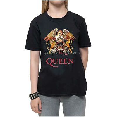 Queen Model UTRO2754 Black Crest Cotton T-Shirt - T-Shirt Queen Model UTRO2754 Black Crest Cotton T-Shirt - T-Shirt