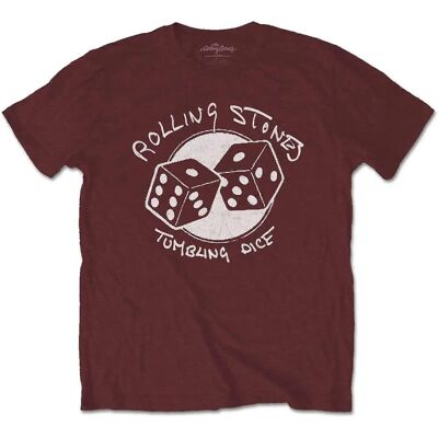 Rolling Stones Maroon T-Shirt - Short Sleeve - Licensed Rolling Stones Maroon T-Shirt - Short Sleeve - Licensed