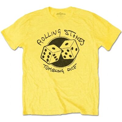 Rolling Stones Tumbling Dice T-Shirt - Yellow - Size: Regular - Unisex Rolling Stones Tumbling Dice T-Shirt - Yellow - Size: Regular - Unisex