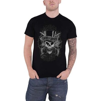 Guns N' Roses - Faded Skull Cotton T-Shirt - Nero - t-shirt Guns N' Roses - Faded Skull Cotton T-Shirt - Nero - t-shirt