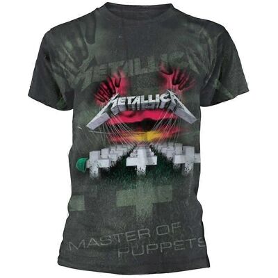 T-Shirt Unisex Metallica Master Of Puppets Grigio - Adulto T-Shirt Unisex Metallica Master Of Puppets Grigio - Adulto