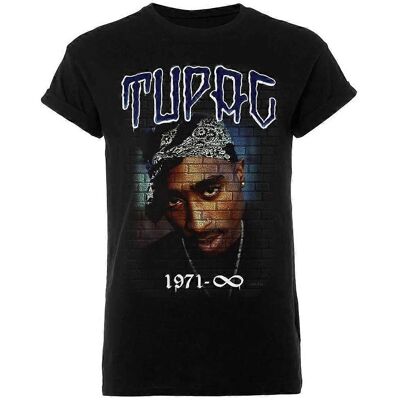 Pertemba FR - Cotton T-Shirt Tupac Shakur 1971 Mural Black XXL Pertemba FR - Cotton T-Shirt Tupac Shakur 1971 Mural Black XXL
