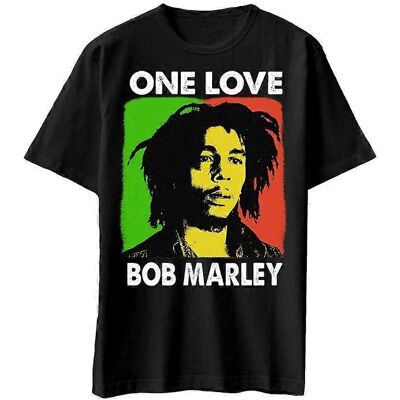 Bob Marley Black Cotton T-Shirt - Unisex Adult One Love - T-Shirt Bob Marley Black Cotton T-Shirt - Unisex Adult One Love - T-Shirt