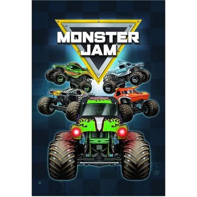 Pertemba FR - Baby & Kids Monster Jam Fleece Truck Blanket Pertemba FR - Baby & Kids Monster Jam Fleece Truck Blanket