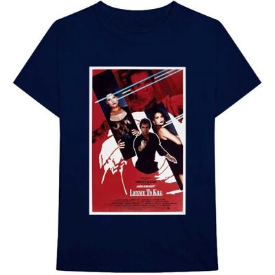 James Bond Unisex Adult Licence To Kill Poster Cotton T-Shirt James Bond Unisex Adult Licence To Kill Poster Cotton T-Shirt