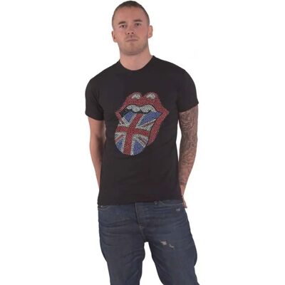 The Rolling Stones Black Embellished T-Shirt - Classic Unisex Top The Rolling Stones Black Embellished T-Shirt - Classic Unisex Top