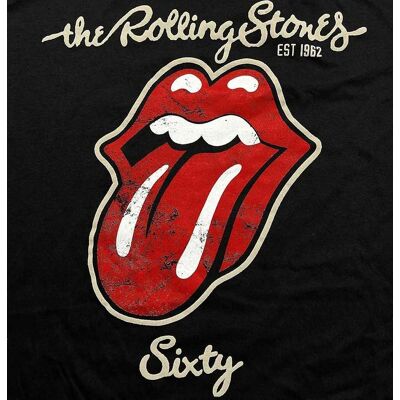 T-Shirt in camoscio Sixty Plastered dei Rolling Stones - Nero - Unisex T-Shirt in camoscio Sixty Plastered dei Rolling Stones - Nero - Unisex