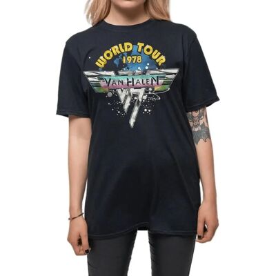 Van Halen Unisex World Tour 78 T-Shirt - T-Shirt Van Halen Unisex World Tour 78 T-Shirt - T-Shirt