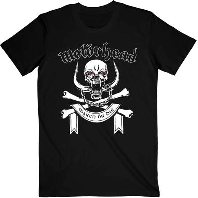 Maglietta Unisex Motorhead March Or Die - Cotone Maglietta Unisex Motorhead March Or Die - Cotone