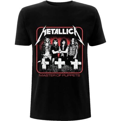 Metallica Unisex Master Of Puppets Vintage Photo Maglietta - T-Shirt Metallica Unisex Master Of Puppets Vintage Photo Maglietta - T-Shirt