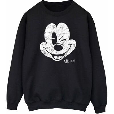Disney Mickey Mouse Gezicht Sweatshirt - Lange Mouwen, Zwart, XXL Disney Mickey Mouse Gezicht Sweatshirt - Lange Mouwen, Zwart, XXL