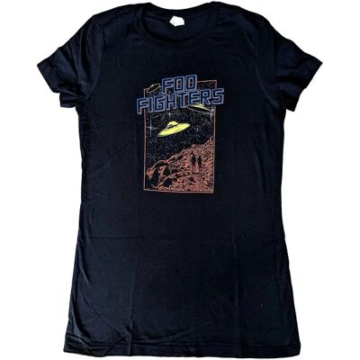 Foo Fighters Model UFO Crew Neck Tour T-Shirt - T-Shirt Foo Fighters Model UFO Crew Neck Tour T-Shirt - T-Shirt