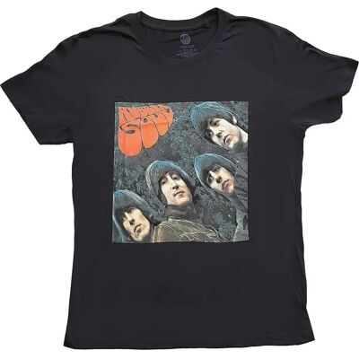 The Beatles Womens Rubber Soul Album Cotton T-Shirt - T-Shirt The Beatles Womens Rubber Soul Album Cotton T-Shirt - T-Shirt