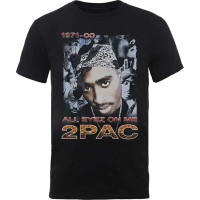 Pertemba Tupac Shakur Black Cotton T-Shirt - Apparel Pertemba Tupac Shakur Black Cotton T-Shirt - Apparel