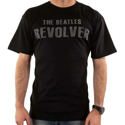 T-shirt decorato Revolver dei Beatles - Unisex Adulti Nero T-shirt decorato Revolver dei Beatles - Unisex Adulti Nero