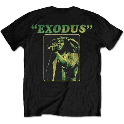 T-Shirt Bob Marley Exodus Stampa Retro - Unisex Adulto - Nero T-Shirt Bob Marley Exodus Stampa Retro - Unisex Adulto - Nero