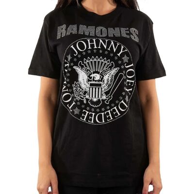 T-shirt Ramones Unisex Adulto Sigillo Presidenziale Ricamato - Nero T-shirt Ramones Unisex Adulto Sigillo Presidenziale Ricamato - Nero