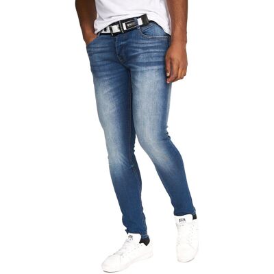 Crosshatch - Barbeck Slim Jeans - Blauw - 34R - Jeans Crosshatch - Barbeck Slim Jeans - Blauw - 34R - Jeans