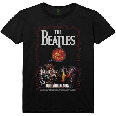 The Beatles Maglietta Unisex Nostro Mondo 1967 Cotone Nera M - Maglietta The Beatles Maglietta Unisex Nostro Mondo 1967 Cotone Nera M - Maglietta