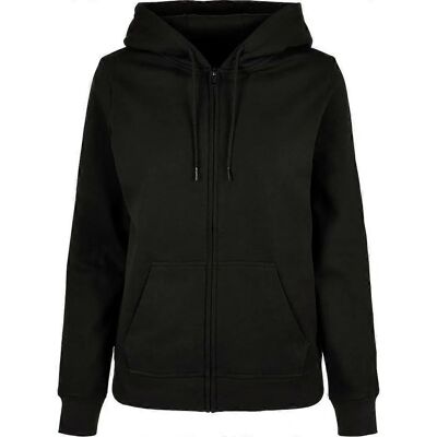 Build Your Brand Womens Basic Full Zip Hoodie - Hooded Hoodie Build Your Brand Womens Basic Full Zip Hoodie - Hooded Hoodie