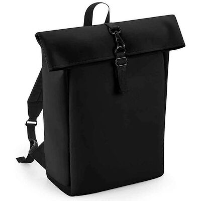 Bagbase Black Roll Top Backpack - Unisex Small Bagbase Black Roll Top Backpack - Unisex Small