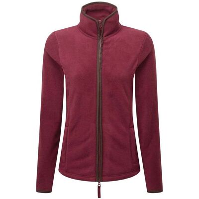 Premier Burgundy/Brown Contrast Trim Fleece Jacket - XXXL Premier Burgundy/Brown Contrast Trim Fleece Jacket - XXXL