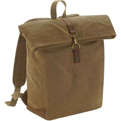 Quadra Heritage Leather Trim Backpack - Unisex Quadra Heritage Leather Trim Backpack - Unisex