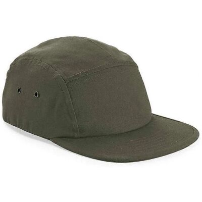 Casquette de baseball en toile de coton Beechfield - Vert olive foncé - Unisexe Casquette de baseball en toile de coton Beechfield - Vert olive foncé - Unisexe