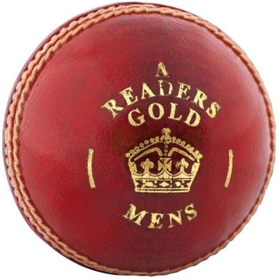 Readers Readers Mens Gold Leather Cricket Ball - Cricket Ball Readers Readers Mens Gold Leather Cricket Ball - Cricket Ball