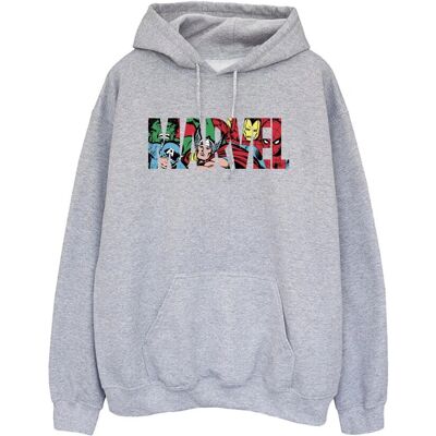 Marvel Comics Grey Hooded Sweatshirt - Hoodies Marvel Comics Grey Hooded Sweatshirt - Hoodies