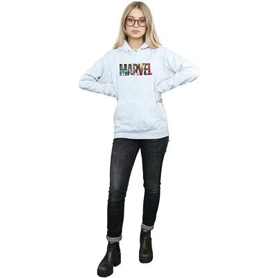 Marvel Comics Marvel Comics Infill Logo Heather Hoodie - Hoodies Marvel Comics Marvel Comics Infill Logo Heather Hoodie - Hoodies