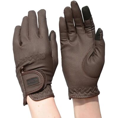 Dublin XS Brown Touch Screen Riding Gloves - Riding Gloves Dublin XS Brown Touch Screen Riding Gloves - Riding Gloves
