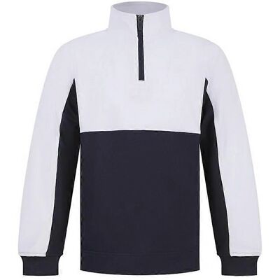 Finden & Hales Navy/White Contrast Panel Track Top - Track Top Finden & Hales Navy/White Contrast Panel Track Top - Track Top