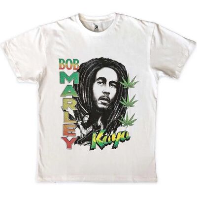 Bob Marley Kaya Unisex T-Shirt - Adult, White Bob Marley Kaya Unisex T-Shirt - Adult, White