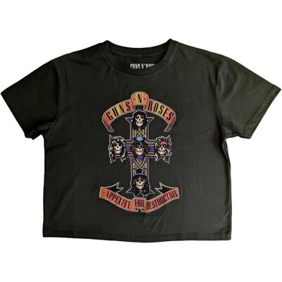 Guns N' Roses Green Crop Top - Women’s Appetite For Destruction Guns N' Roses Green Crop Top - Women’s Appetite For Destruction