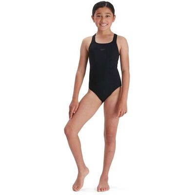 Speedo Meisjes Medalist Eco Endurance+ Zwart 9-10 Jaar - Badpak Speedo Meisjes Medalist Eco Endurance+ Zwart 9-10 Jaar - Badpak