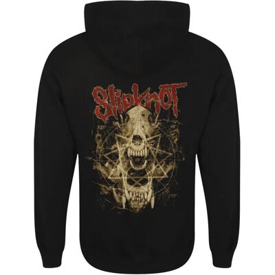 Slipknot Black Skull Teeth Hoodie - Hooded Full Zip Sweatshirt Slipknot Black Skull Teeth Hoodie - Hooded Full Zip Sweatshirt