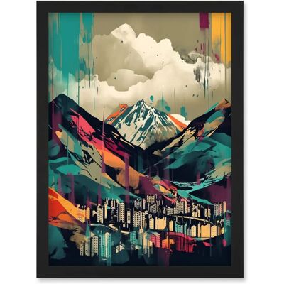 Artery8 - Ben Nevis Fort William Landscape - Black - A4 - Framed Wall Art Artery8 - Ben Nevis Fort William Landscape - Black - A4 - Framed Wall Art