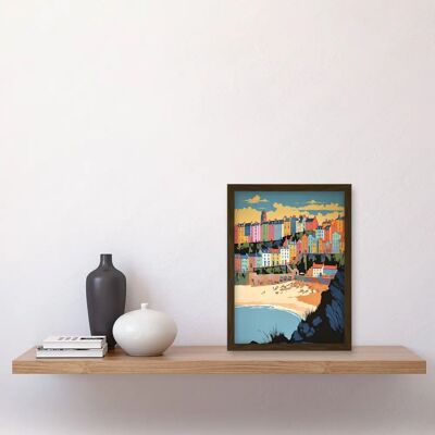 Artery8 - Tenby Castle Beach Wales Artwork - A4 - Wall Art Artery8 - Tenby Castle Beach Wales Artwork - A4 - Wall Art