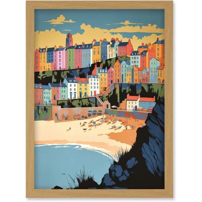 Artery8 - Tenby Castle Beach Wales Artwork - Framed Wall Art Artery8 - Tenby Castle Beach Wales Artwork - Framed Wall Art