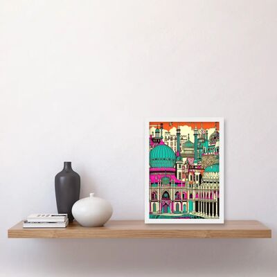 Artery8 - Brighton Royal Pavilion - White - Framed Wall Art Artery8 - Brighton Royal Pavilion - White - Framed Wall Art