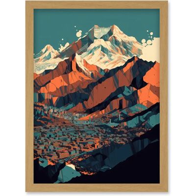 Artery8 - Modern City Surrounded by Tall Mountains Landscape Artery8 - Modern City Surrounded by Tall Mountains Landscape