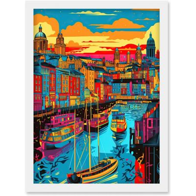 Artery8 - Liverpool City Waterfront - Sunset - Wall Art Artery8 - Liverpool City Waterfront - Sunset - Wall Art