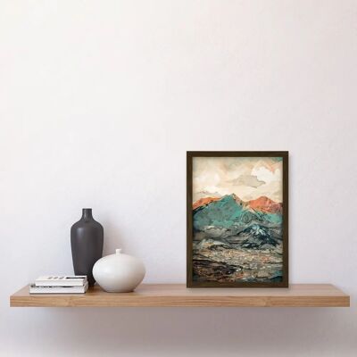 Artery8 Sunrise in Lienz - brown - A4 - framed wall art Artery8 Sunrise in Lienz - brown - A4 - framed wall art