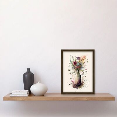 Artery8 - Spring Wildflower Bouquet - A4 - Framed - Wall Art Artery8 - Spring Wildflower Bouquet - A4 - Framed - Wall Art