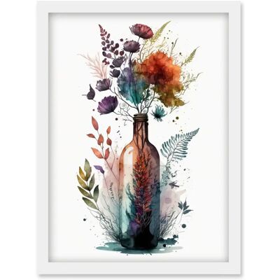 Artery8 - Wine Bottle Floral - Spring Flowers - Wall Art Print Artery8 - Wine Bottle Floral - Spring Flowers - Wall Art Print