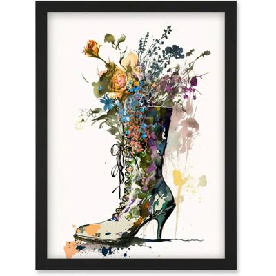 Artery8 - Spring Wildflower Bouquet - High Heel Floral Boot Artery8 - Spring Wildflower Bouquet - High Heel Floral Boot