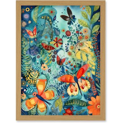 Artery8 - Butterfly Insects in Flower Field - A4 Artery8 - Butterfly Insects in Flower Field - A4