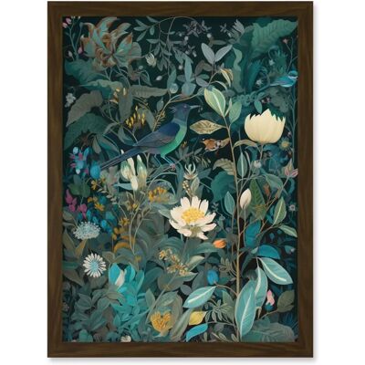 Artery8 - Audubon Style Birds in Blooming Wildflower Field Artwork - Framed - A4 - Wall Art Print Artery8 - Audubon Style Birds in Blooming Wildflower Field Artwork - Framed - A4 - Wall Art Print