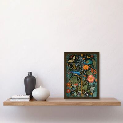 Artery8 - Birds and Butterflies - Framed - Wall Art Print Artery8 - Birds and Butterflies - Framed - Wall Art Print
